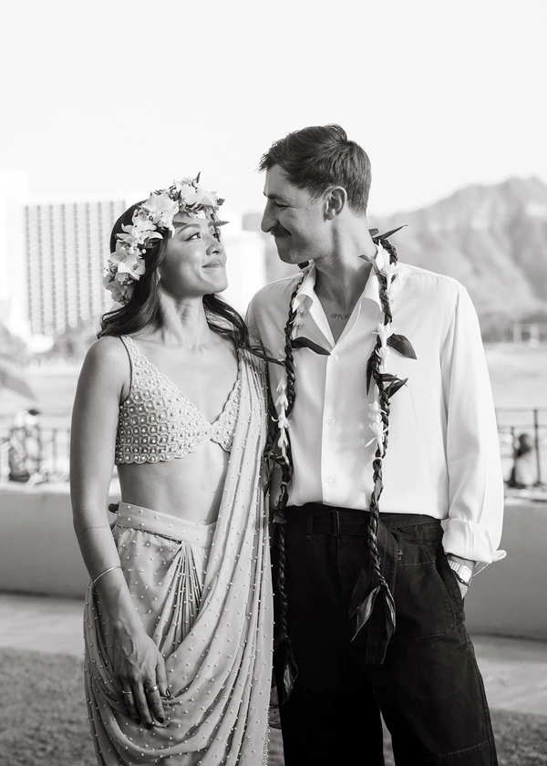 A Bold & Artfully Designed Wedding on the Lush Tropical Shores of Oahu, Hawaii