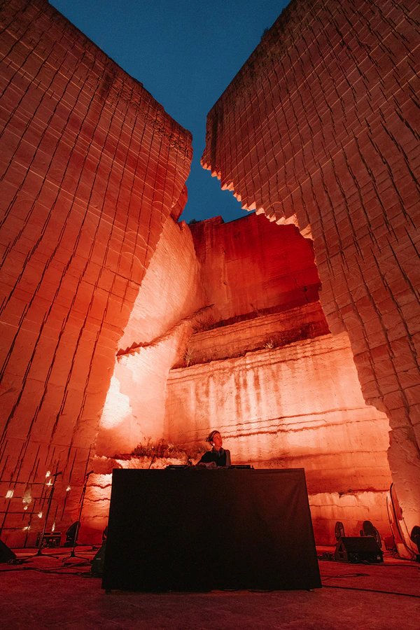 Giant Sculptural Florals & Dreamy Drapery by Mia Sylvia at This Stone Quarry Wedding in Menorca