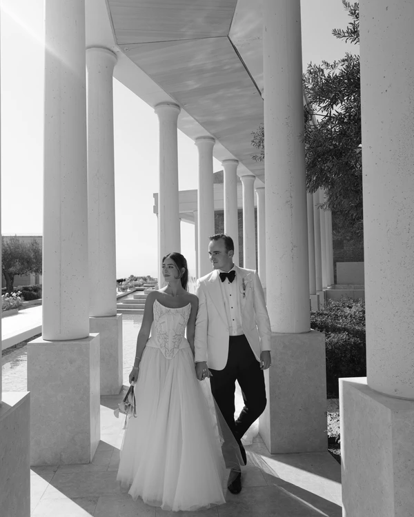 A Cinematic & Artistic Color-Washed Wedding Weekend at Amanzoe in Greece