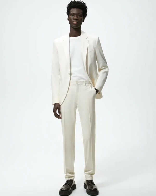 16 White Suits for Grooms