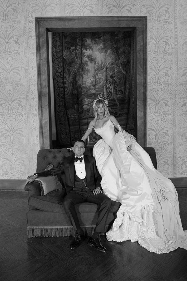 Vintage-Inspired Couture Takes Center Stage at This Chicly Curated Castle Wedding in Rome