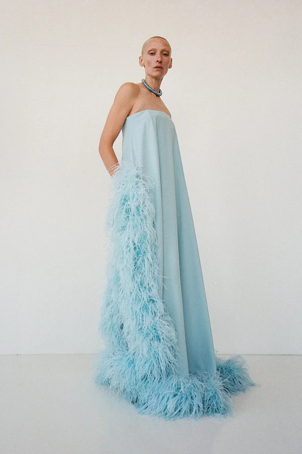 <a href="https://us.ilkyazozel.com/products/swan-in-bleu-roi">ILKYAZ OZEL Swan in Bleu Roi Dress</a>, $4,335