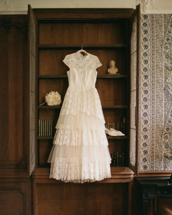 A Romantic Parisian Wedding in a Cinematic Open-Air Abbey
