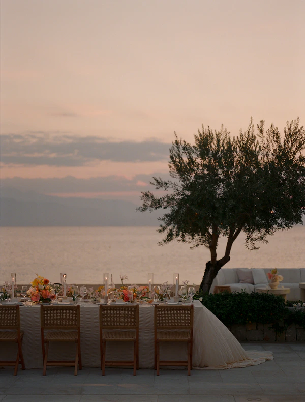 A Cinematic & Artistic Color-Washed Wedding Weekend at Amanzoe in Greece