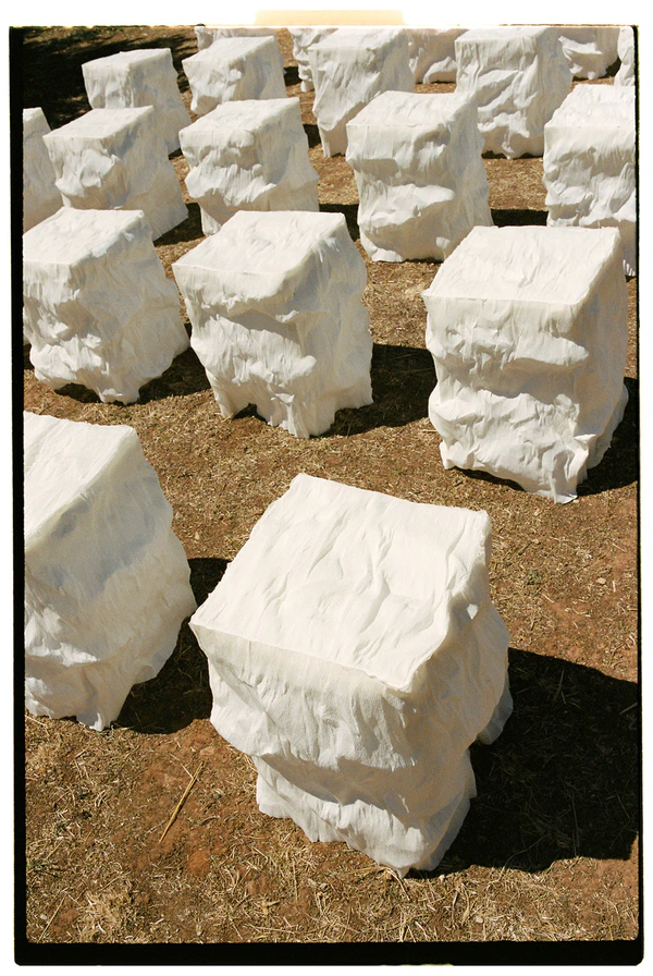 Giant Sculptural Florals & Dreamy Drapery by Mia Sylvia at This Stone Quarry Wedding in Menorca