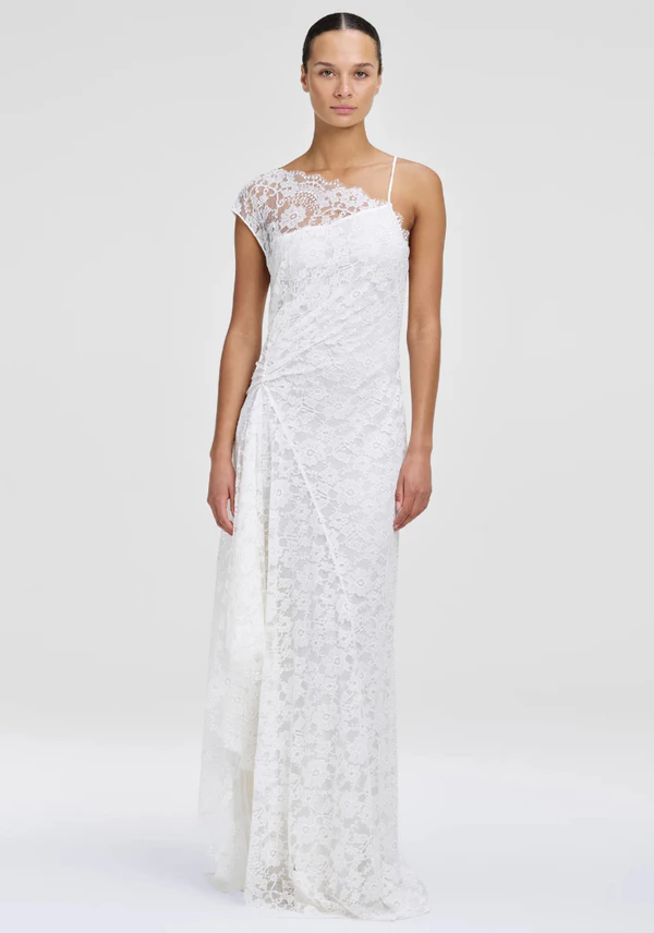 <a href="https://alcltd.com/products/gia-gown-ecru?variant=45552909156531">A.L.C Gia Lace Gown</a>, $895