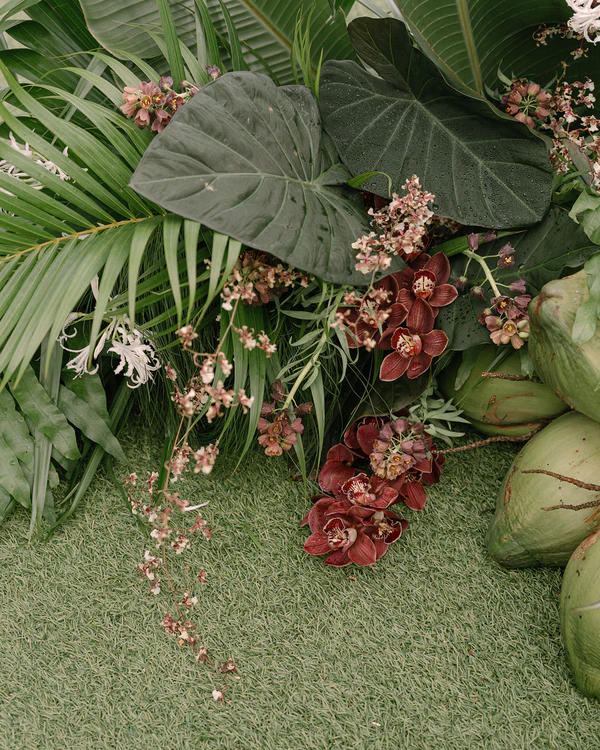 A Bold & Artfully Designed Wedding on the Lush Tropical Shores of Oahu, Hawaii