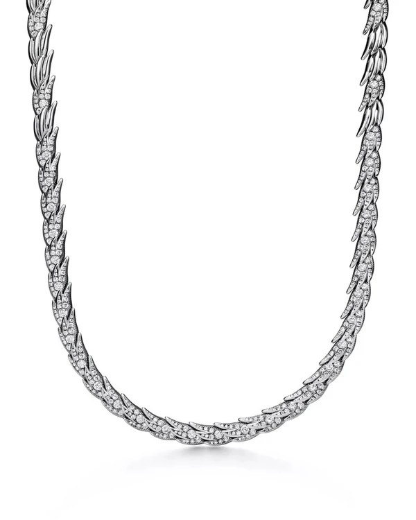 <a href="https://www.tiffany.com/jewelry/necklaces-pendants/schlumberger-bird-on-a-rock-platinum-diamond-necklaces-pendants-75366256.html">TIFFANY Bird On A Rock</a> Necklace, $95,000