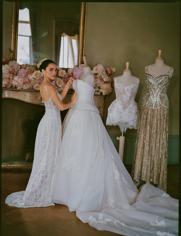 Brittany Netta’s Cinematic Lake Como Wedding Featuring a Bespoke Danielle Frankel Gown