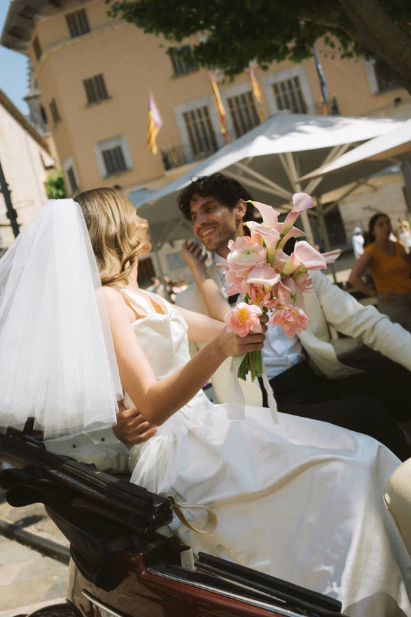 An Effortlessly Chic Garden Wedding in Mallorca with Vintage Details & Mountain Views
