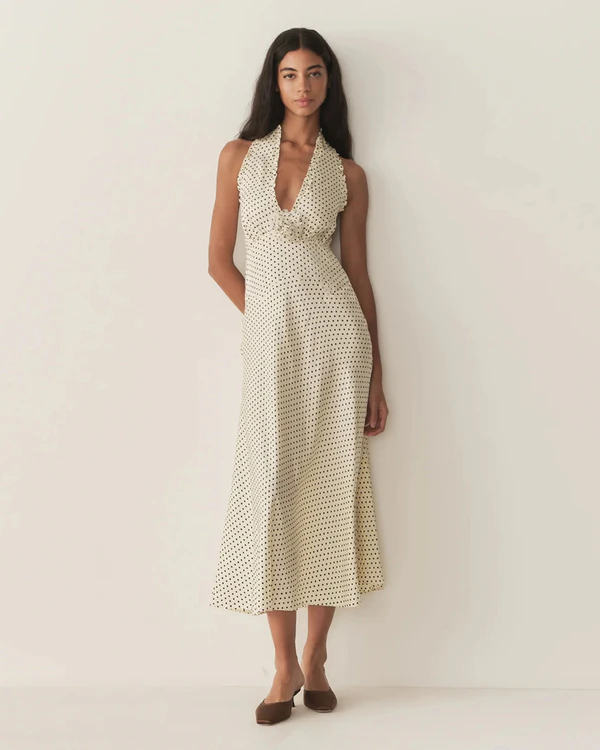 30 Stylish and So On-Trend Polka Dot Wedding Guest Dresses
