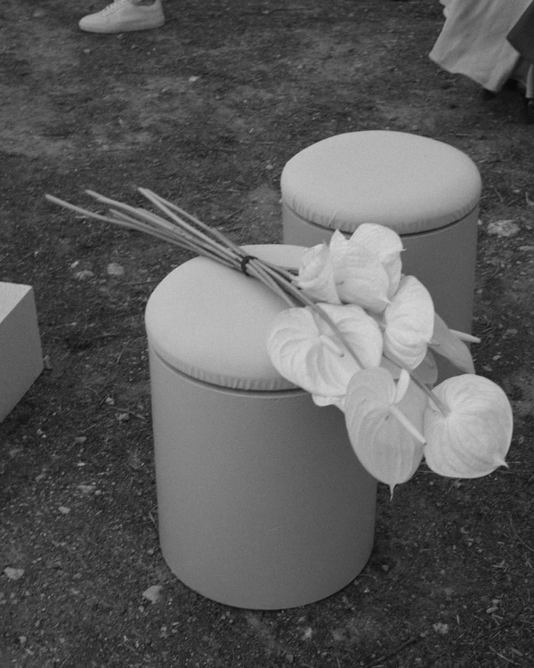An Intimate Menorca Quarry Wedding with Avant-Garde Design & Vintage Bridal Looks