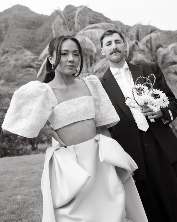 A Bold & Artfully Designed Wedding on the Lush Tropical Shores of Oahu, Hawaii