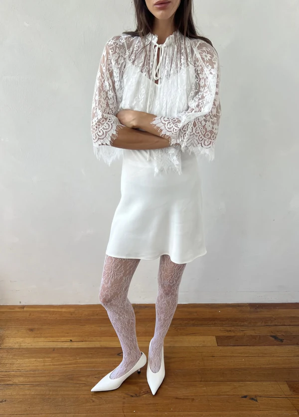 <a class="underline underline underline-offset-2 decoration-1 decoration-current/40 hover:decoration-current focus:decoration-current" href="https://thirdform.com/products/charmed-lace-cape-and-slip-ivory">THIRD FORM Charmed Lace Cape and Slip</a>, $370