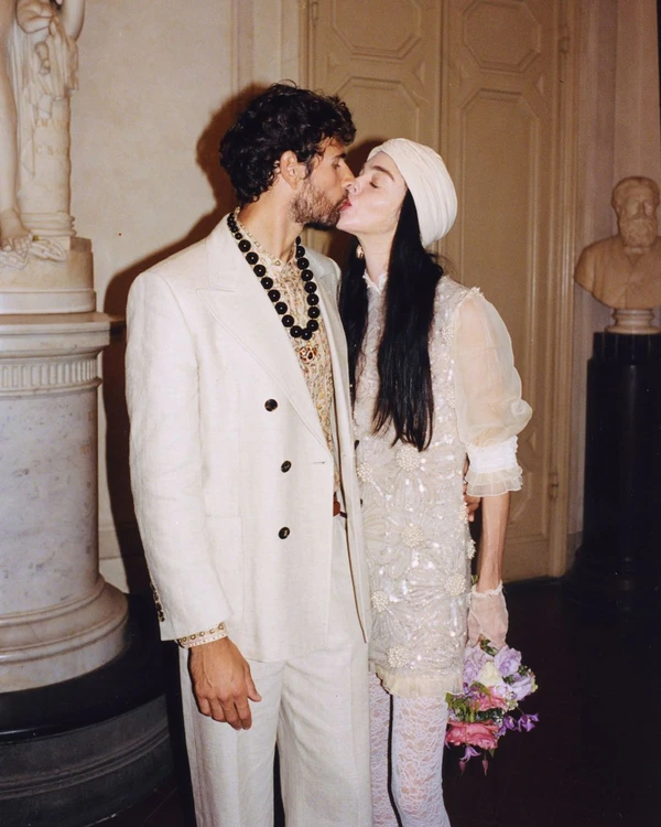 Supermodel Mariacarla Boscono & Olympian Claudio Stecchi Marry (Again!) in Florence