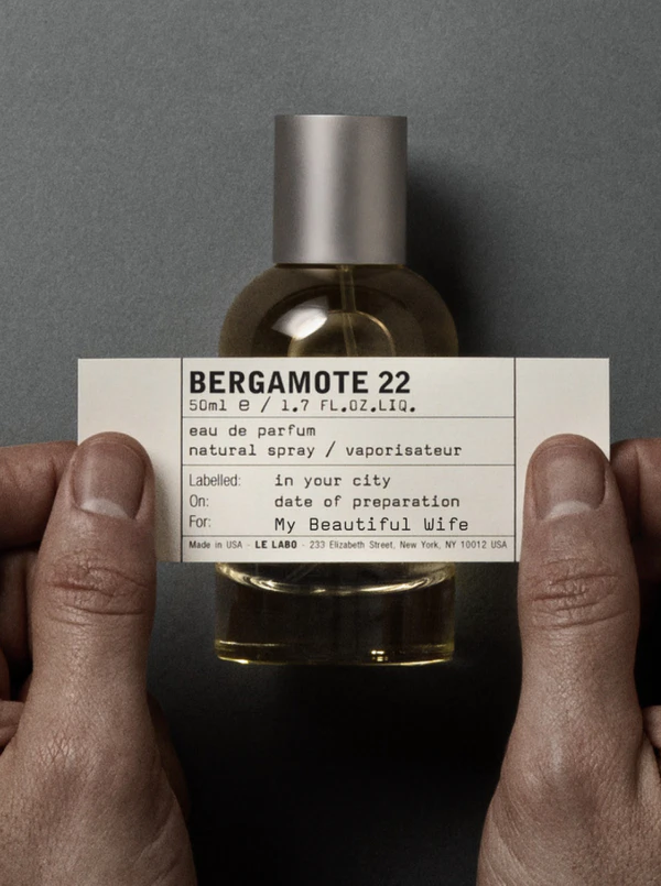 <a href="https://www.lelabofragrances.com/bergamote-22-131.html?size=50ml">LE LABO Personalized Perfume, $250</a>