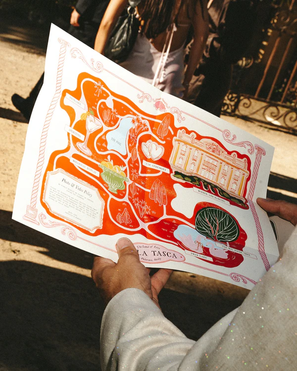 A Cinematic Wedding with Sculptural Installations & a Vibrant Palette in Sicily