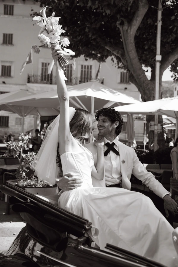 An Effortlessly Chic Garden Wedding in Mallorca with Vintage Details & Mountain Views
