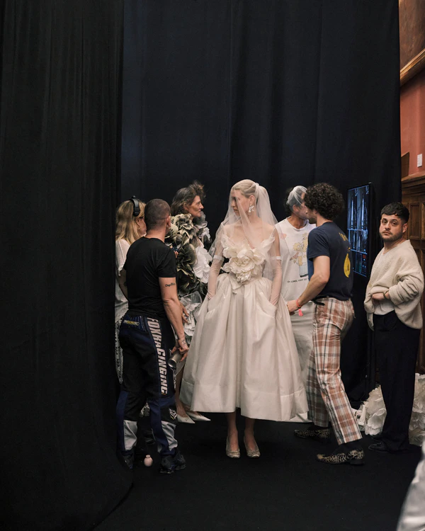 Backstage at Vivienne Westwood's Debut Bridal Runway Show