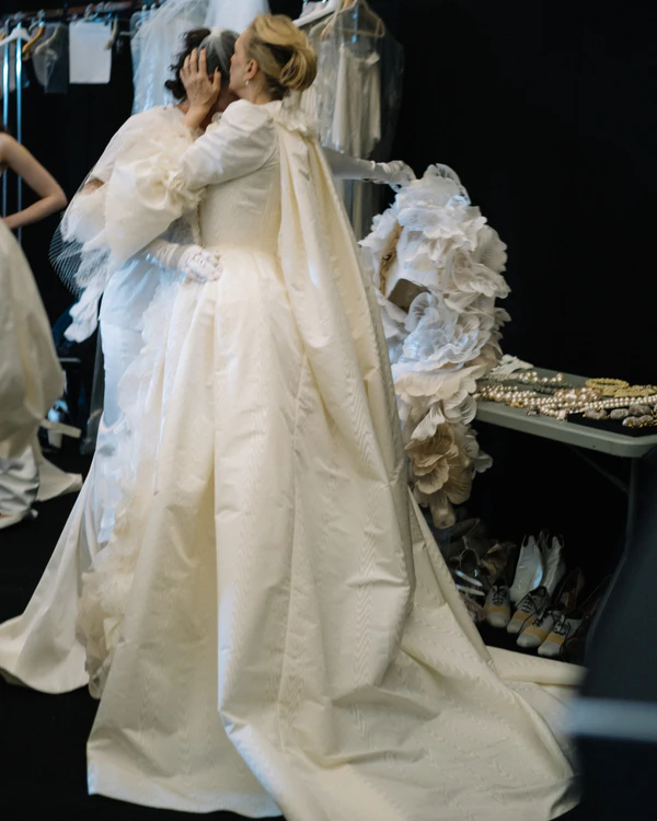 Backstage at Vivienne Westwood's Debut Bridal Runway Show