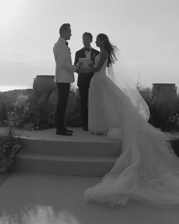 A Cinematic & Artistic Color-Washed Wedding Weekend at Amanzoe in Greece