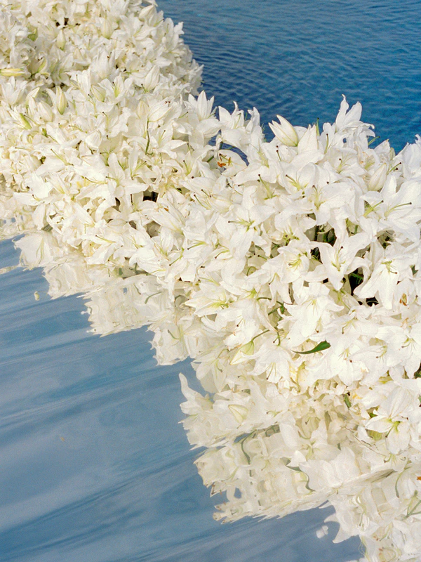 10,000 Lilies & Turquoise Waters Framed This Dreamy Beach Wedding in the Maldives