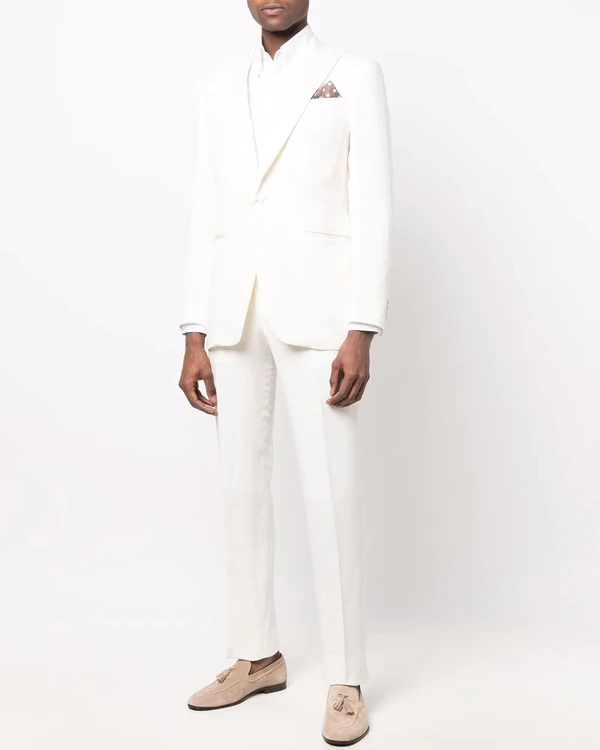 16 White Suits for Grooms