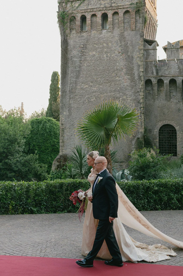 Vintage-Inspired Couture Takes Center Stage at This Chicly Curated Castle Wedding in Rome