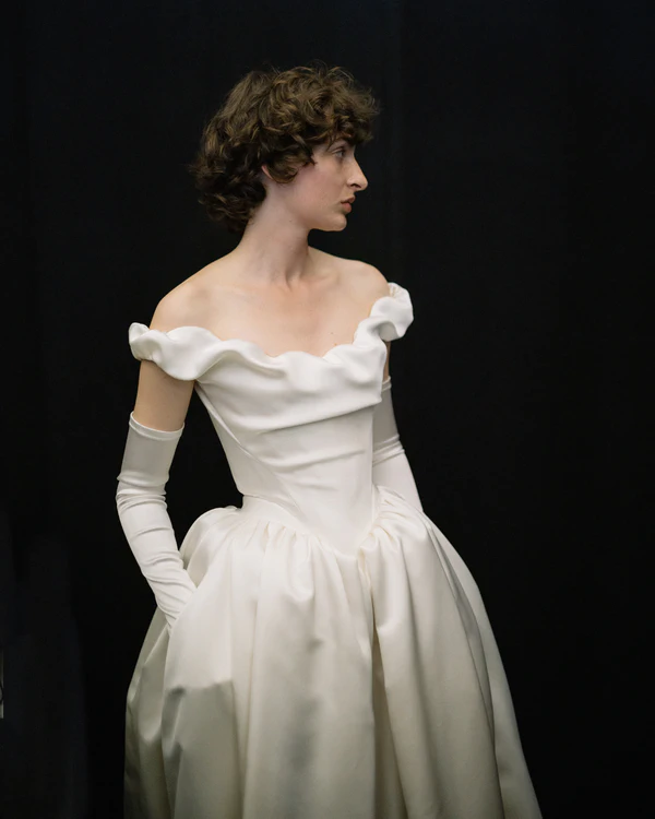 Backstage at Vivienne Westwood's Debut Bridal Runway Show