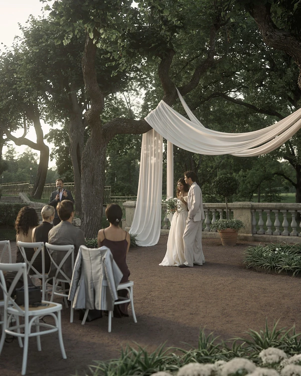 A Pride & Prejudice Inspired Wedding Set in a Romantic 18th-Century Palace Garden