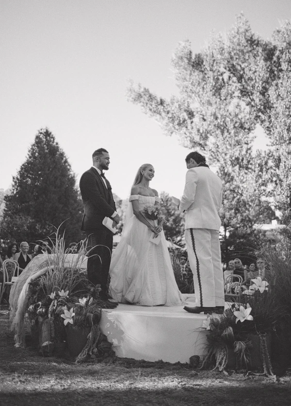 Influencer Jade Mitchell-Clyde's Chic Black-Tie Wedding in California's Gold Country
