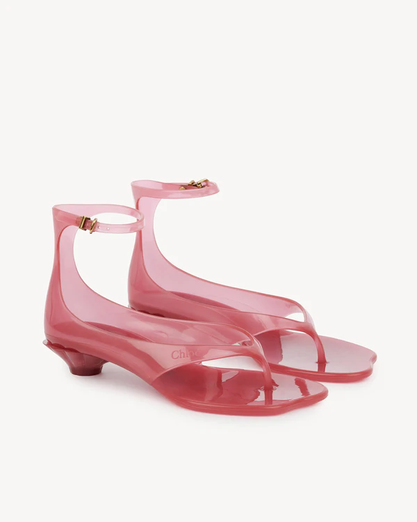 <a href="https://www.chloe.com/en-us/p/shoes/flat-sandals/CHC25U09VRQ6L9.html">CHLOÉ Jelly Sandal</a>, $610