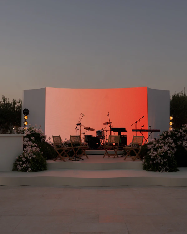 A Cinematic & Artistic Color-Washed Wedding Weekend at Amanzoe in Greece