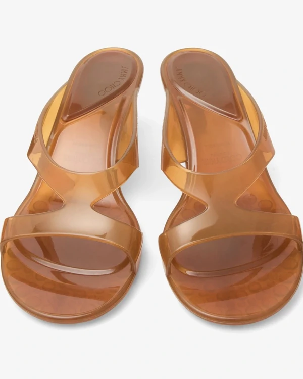 <a href="https://www.jimmychoo.jp/ja/レディース/シューズ/ジェリー-ドロップ-50-JELLYDROP50TPZ070004.html#start=1">JIMMY CHOO Jelly Drop</a>, $595