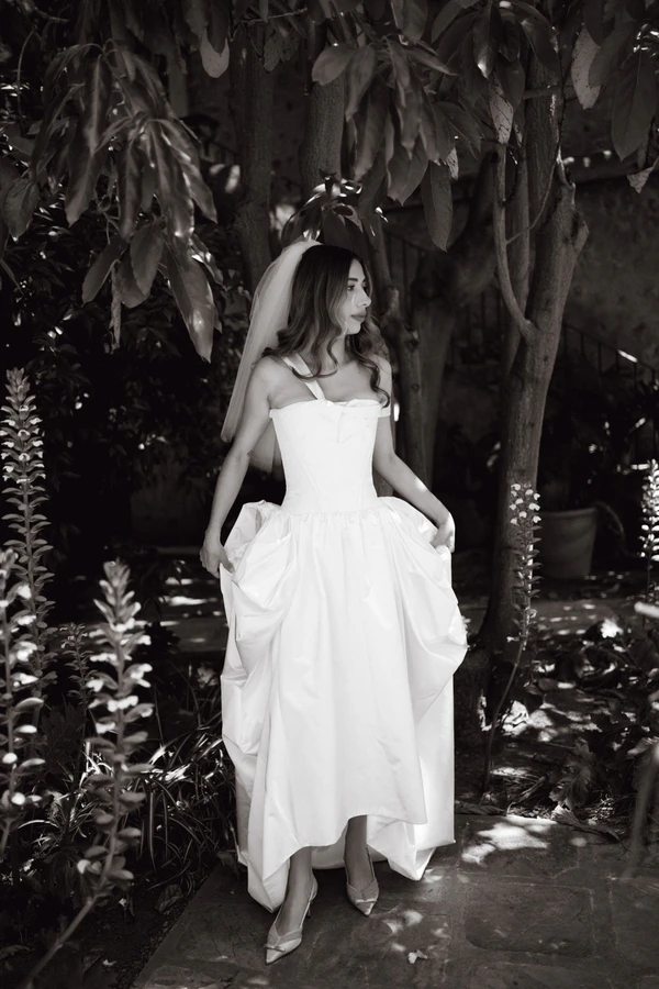 An Effortlessly Chic Garden Wedding in Mallorca with Vintage Details & Mountain Views