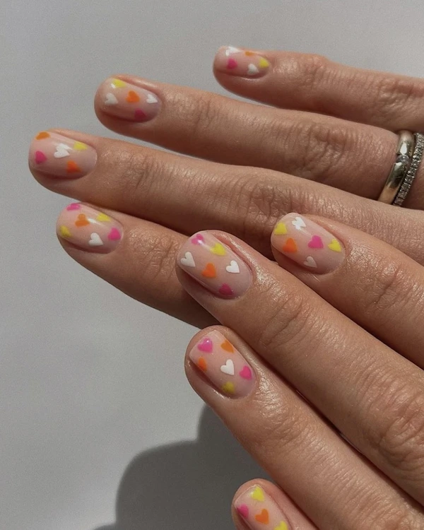 Colorful Manicure for a Wedding