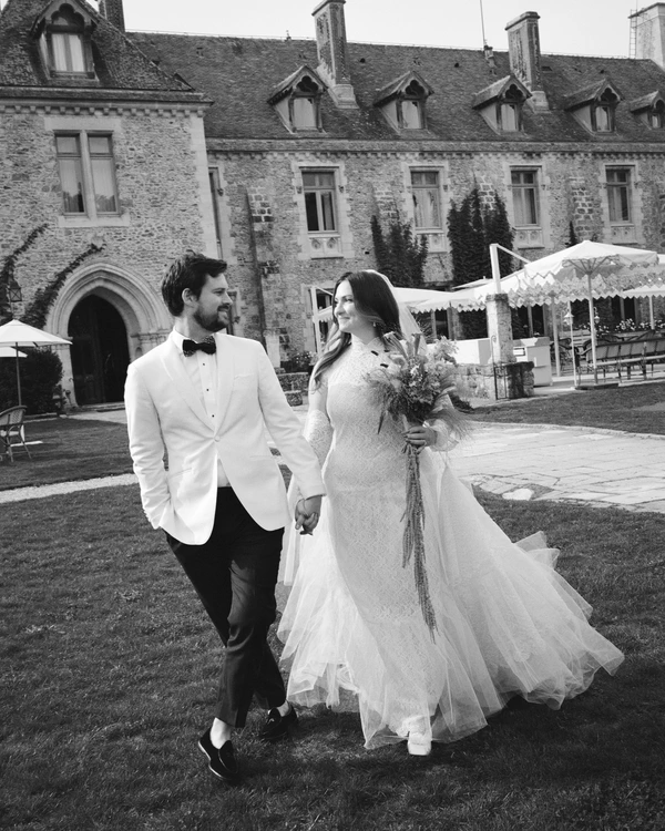 A Romantic Parisian Wedding in a Cinematic Open-Air Abbey
