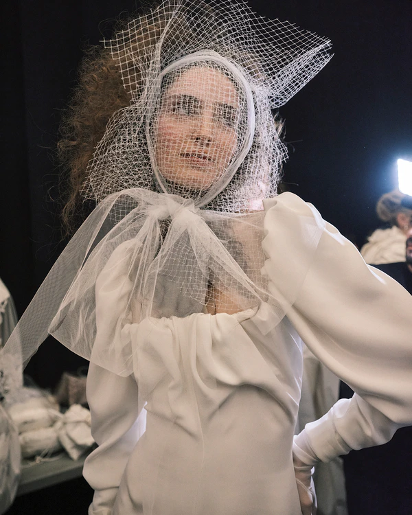 Backstage at Vivienne Westwood's Debut Bridal Runway Show