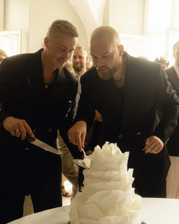 An Elegant Danish Castle Wedding with Contemporary Art Installations