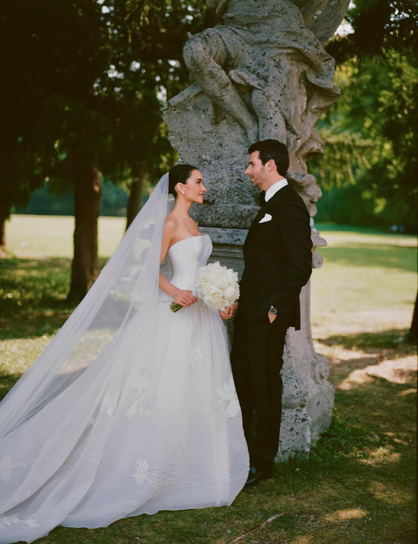 Brittany Netta’s Cinematic Lake Como Wedding Featuring a Bespoke Danielle Frankel Gown