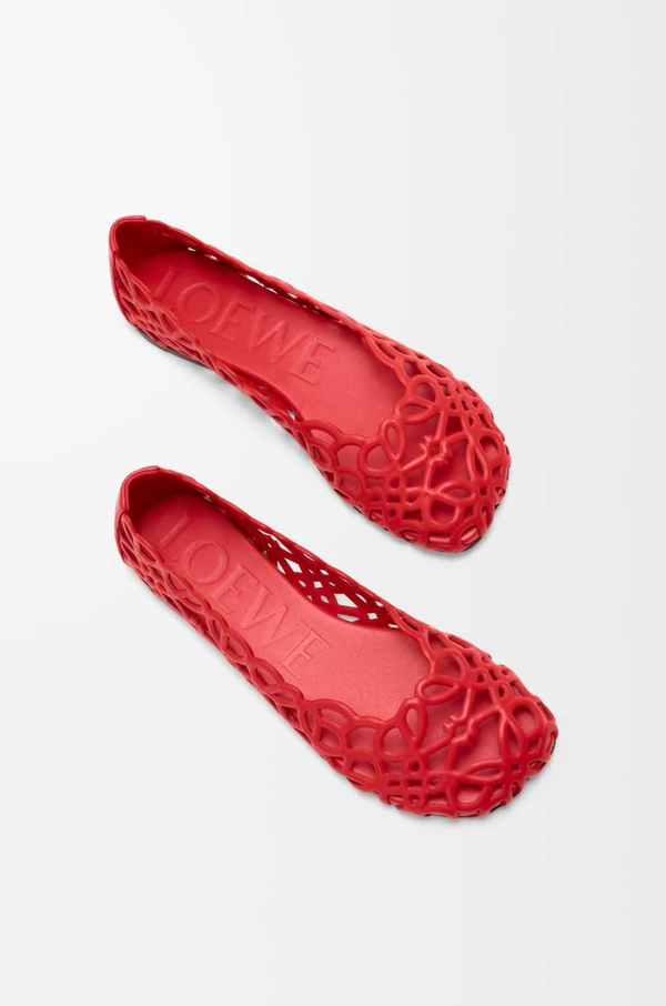 <a href="https://www.loewe.com/usa/en/women/shoes/flats/petal-anagram-ballerina-in-lambskin/LLST466X17-7100.html">LOEWE Ballerina</a>, $1,200