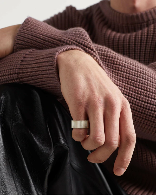 Trendy Silver Jewelry For a Groom