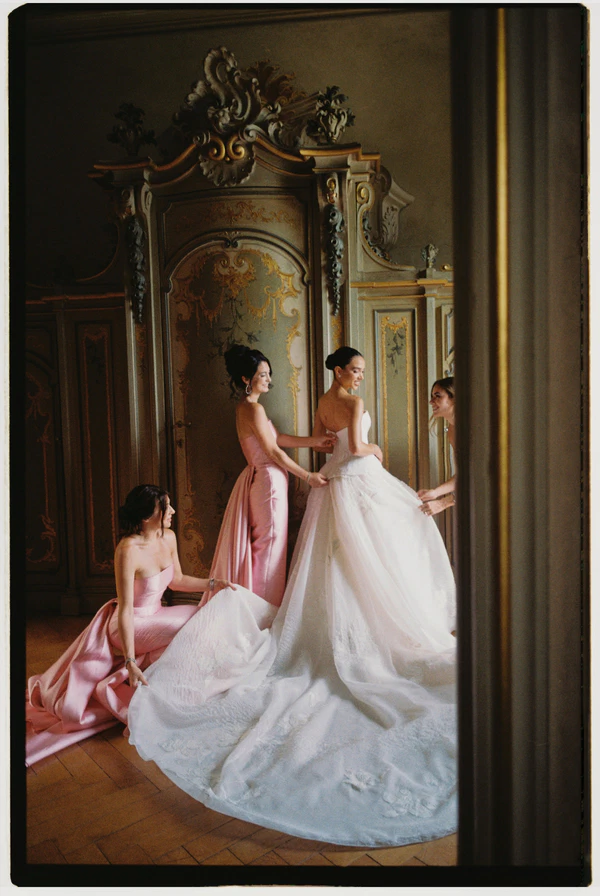 Brittany Netta’s Cinematic Lake Como Wedding Featuring a Bespoke Danielle Frankel Gown