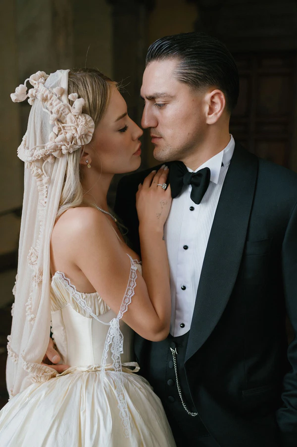 Vintage-Inspired Couture Takes Center Stage at This Chicly Curated Castle Wedding in Rome