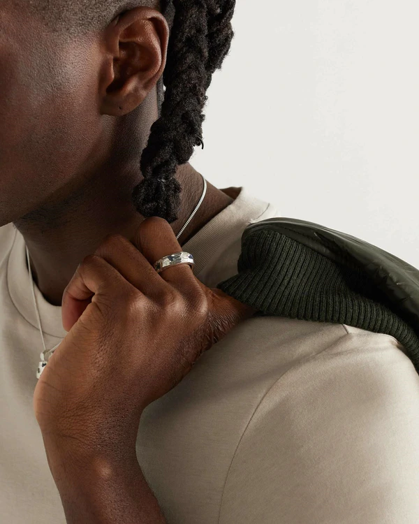 Trendy Silver Jewelry For a Groom