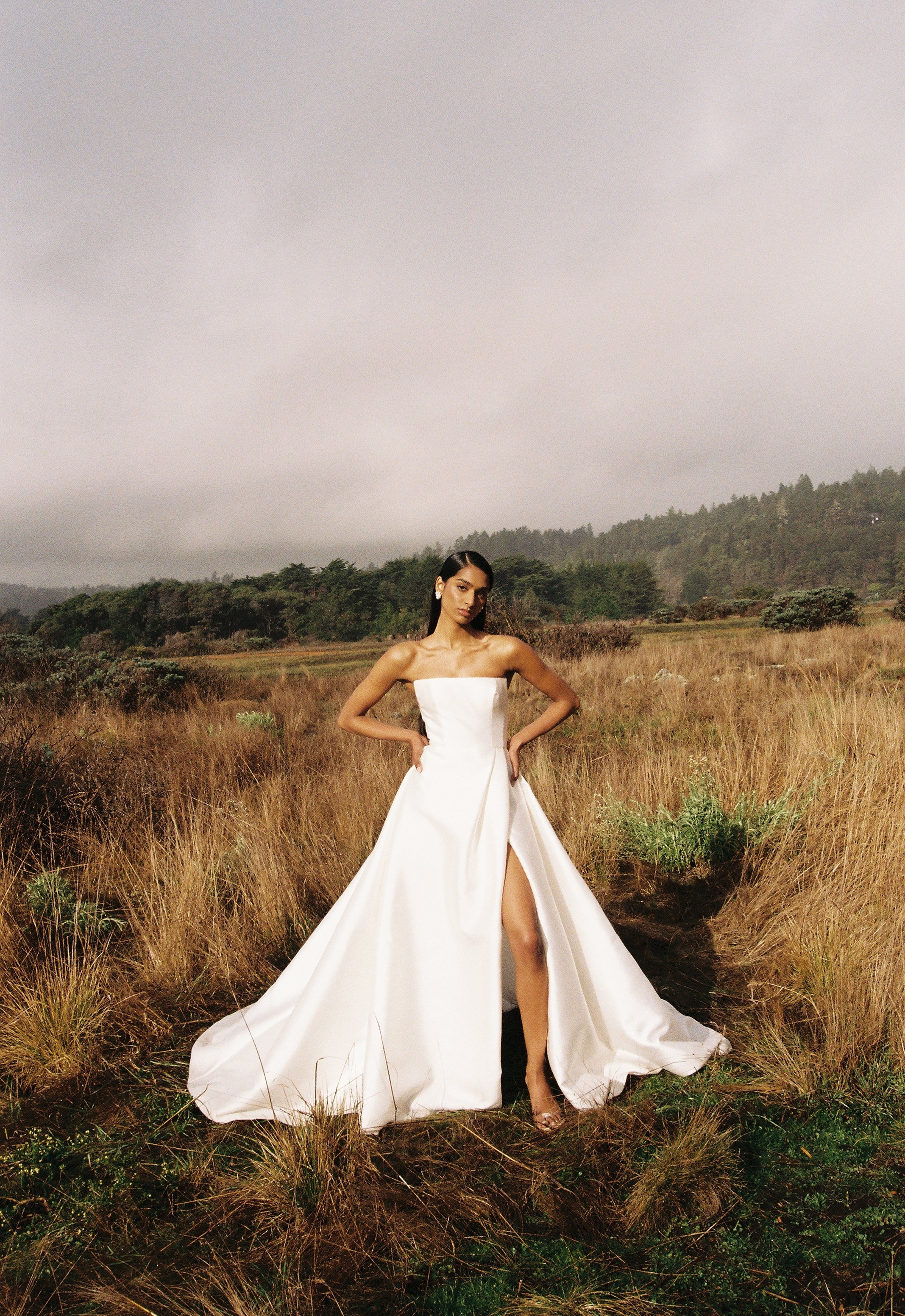 slim fit dress slacks Lace Satin Mermaid Wedding Dress, Gorgeous Fitted Bridal Gown, Romanti